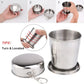 Stainless steel telescopic collapsible foldable water cup