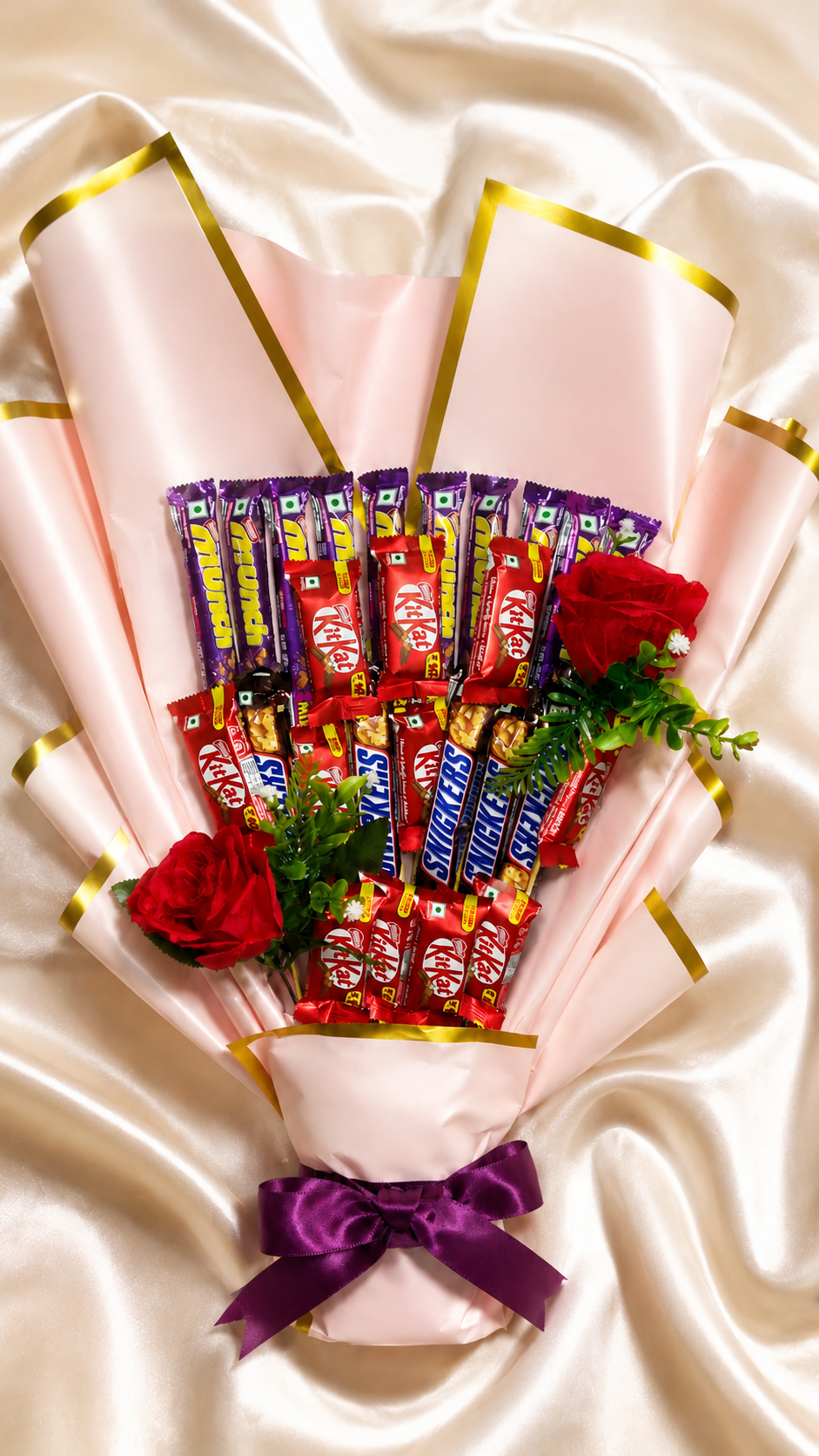 Chocolate and flower bouquet