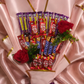 Chocolate and flower bouquet
