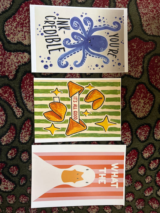 Whimsical Aesthetic Postcard Set of 3