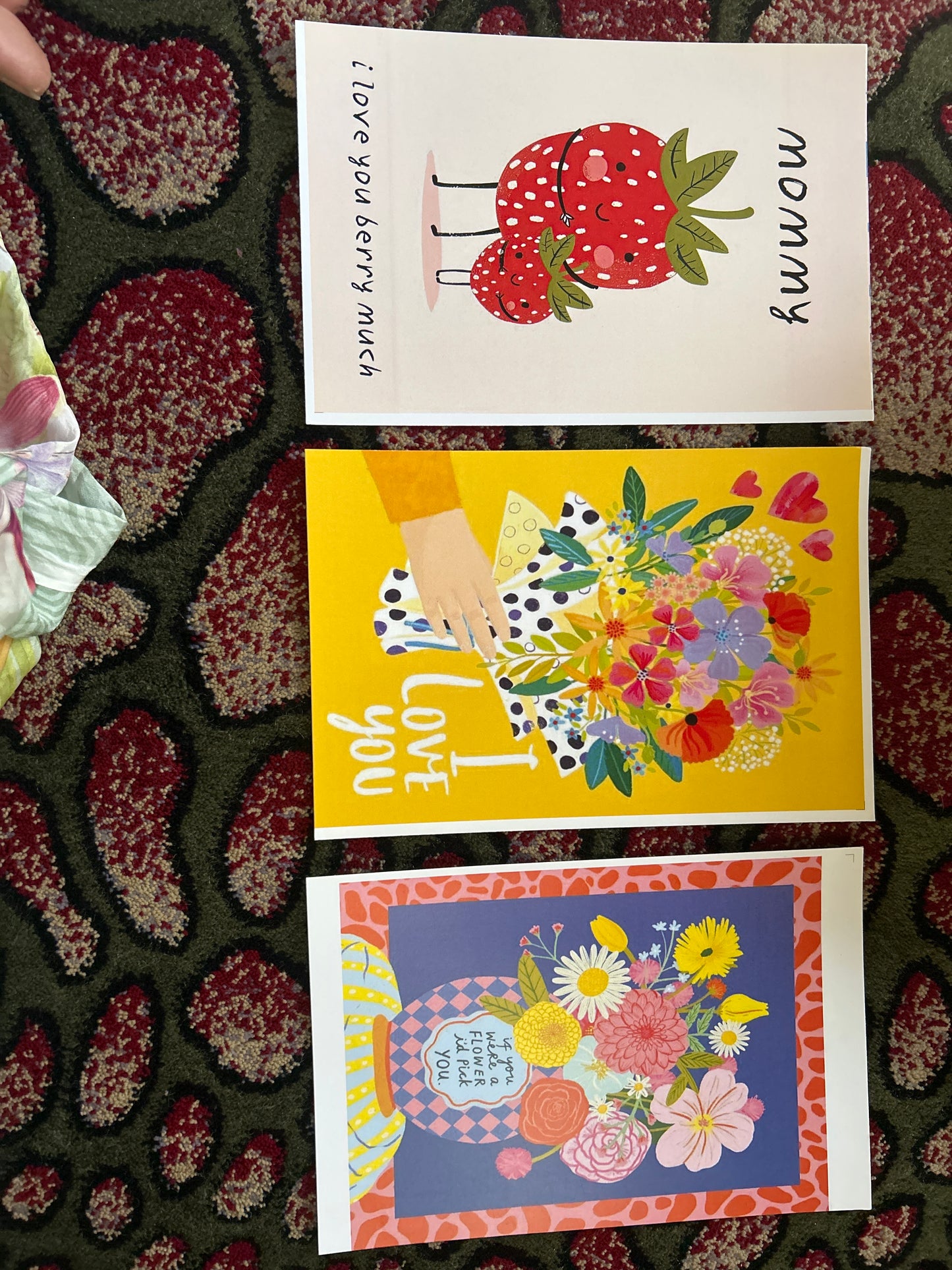 Love & Floral Aesthetic Postcard Set of 3