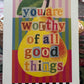 Positive Affirmation Aesthetic Postcard Set of 3