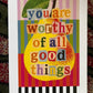 Positive Affirmation Aesthetic Postcard Set of 3