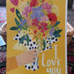 Love & Floral Aesthetic Postcard Set of 3