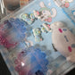 Set of glasses, pin and rubbers for kids