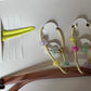 Set of glasses, pin and rubbers for kids