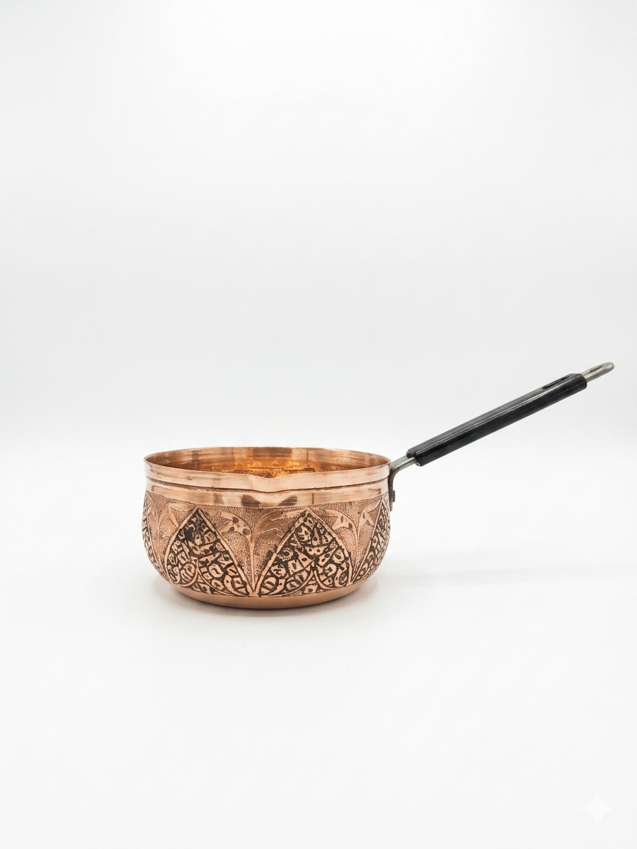 Nakchdaar copper pan with installed speacial black ink called sawaad