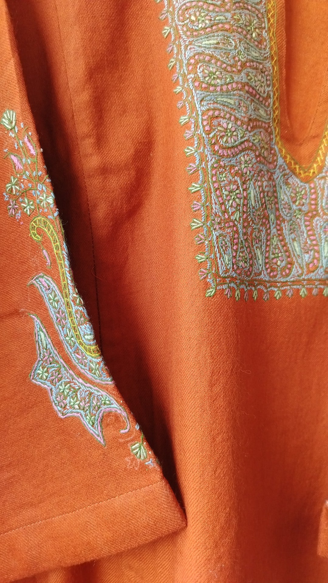 Warm pheran with handcrafted sozini embroidery