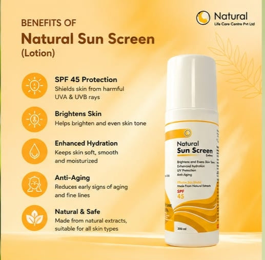 Natural sun screen SPF 45