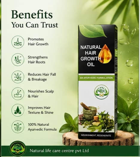 Natural hair growth oil