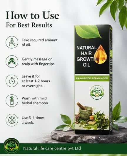 Natural hair growth oil