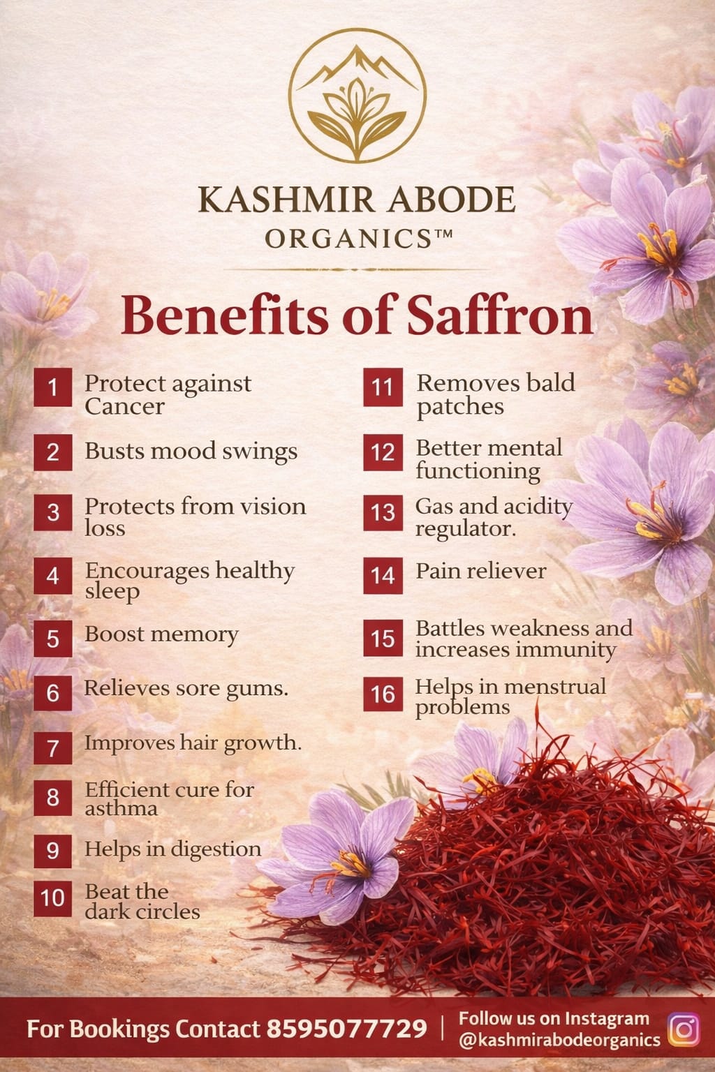 KASHMIRI MONGRA SAFFRON