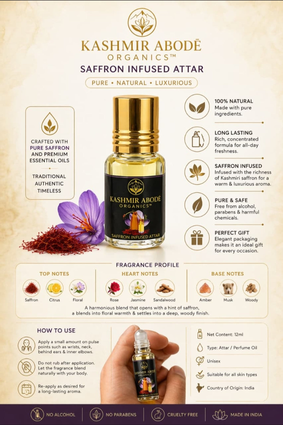 Saffron Infused Attar