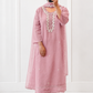 Blush pink dreams stitched with elegance and charm.