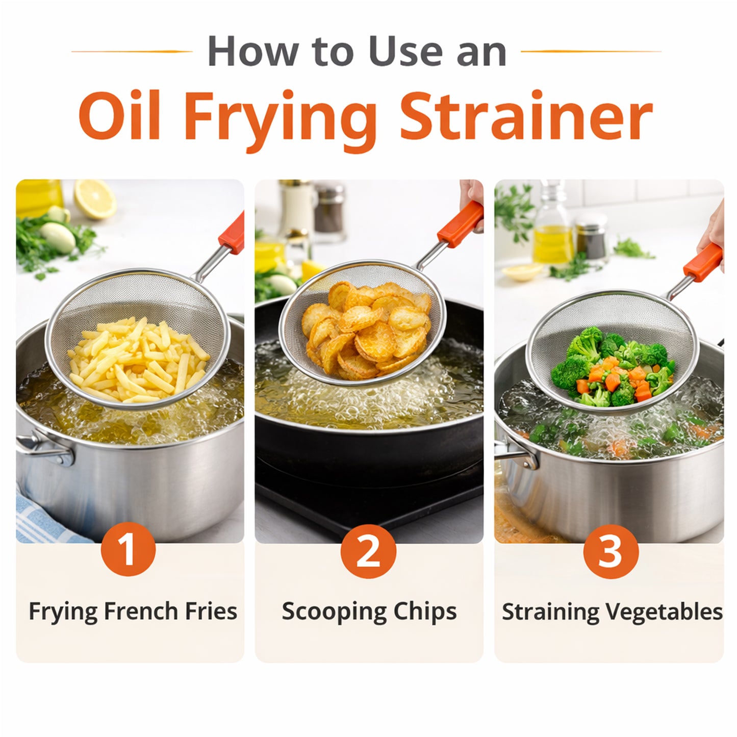 B-grade Medium Size Fine Mesh Kitchen Strainer (1 Pc)
