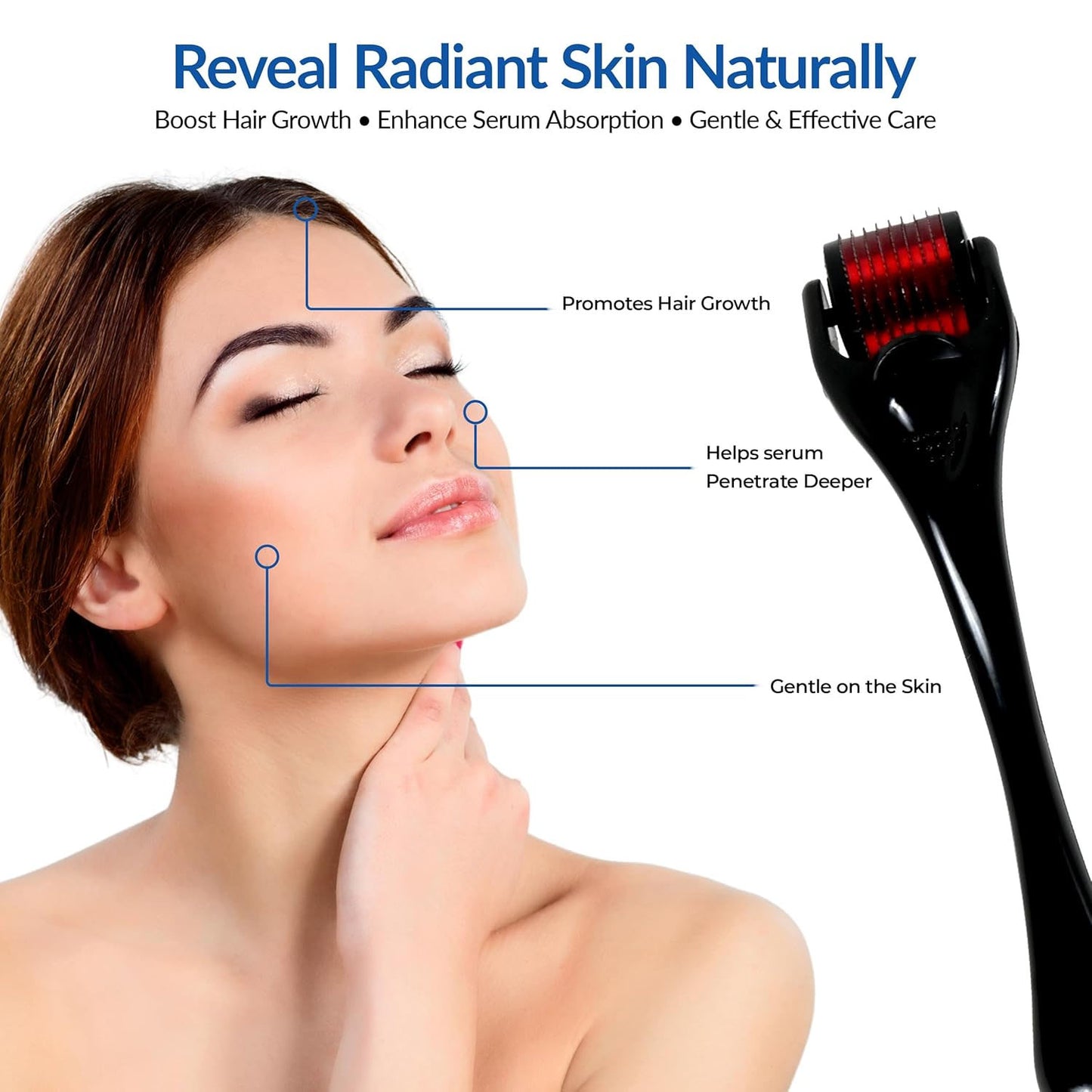 Microneedle Derma Roller For Face (1 Pc 0.5mm)
