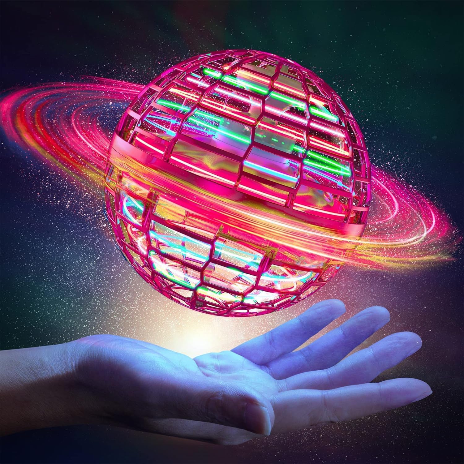 8057 Flying Ball Toys Usb Rechargeable Built-in Rgb Lights 360rotating Magic Controller Flying Orb Ball Boomerang Mini Pro Spinner Blastoise Toys