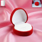 Premium Heart-shaped Velvet Jewellery Ring Box (1 Pc)