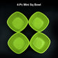 2427 Square Plastic Bowl For Serving Food (Pack Of 4)