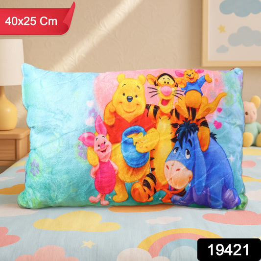 Soft Plush Cartoon Character Kids Pillow (40 X 25 Cm  1 Pc)