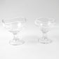 Glass Footed Dessert Bowl Ice Cream Cup (2 Pcs Set)