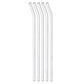 Plastic Reusable Glass Straws Clear Glass Drinking Straw 5pc